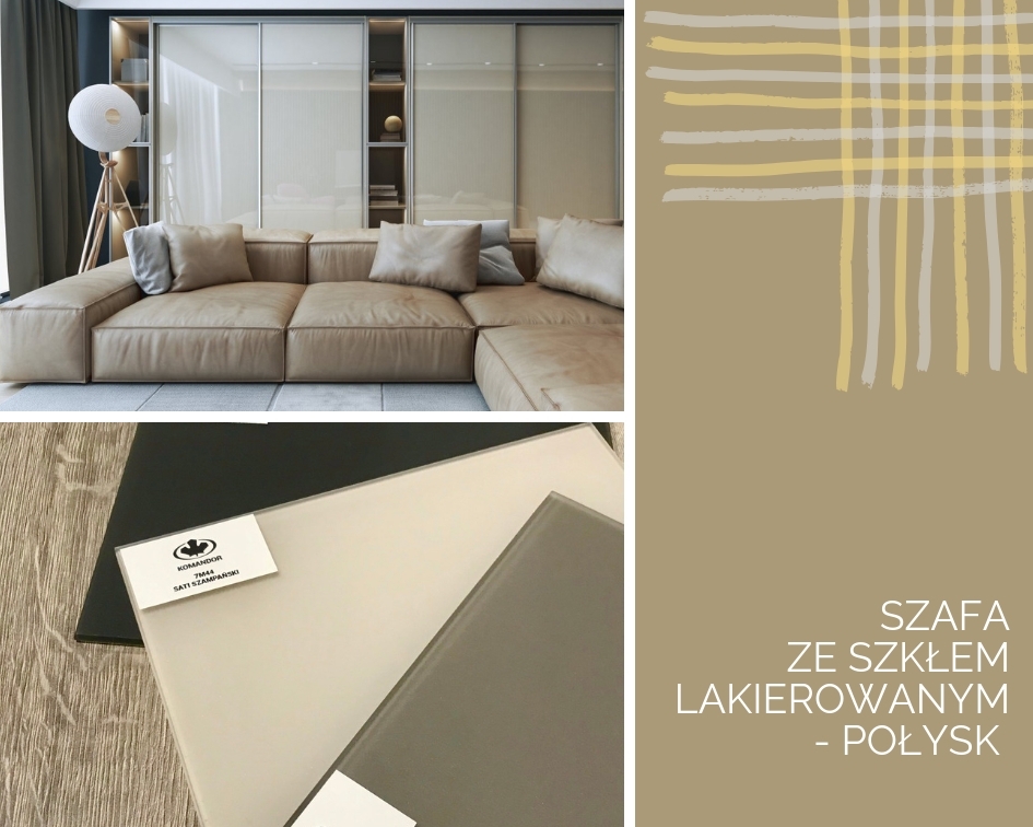 Komandor szafa ze szklem colorimo