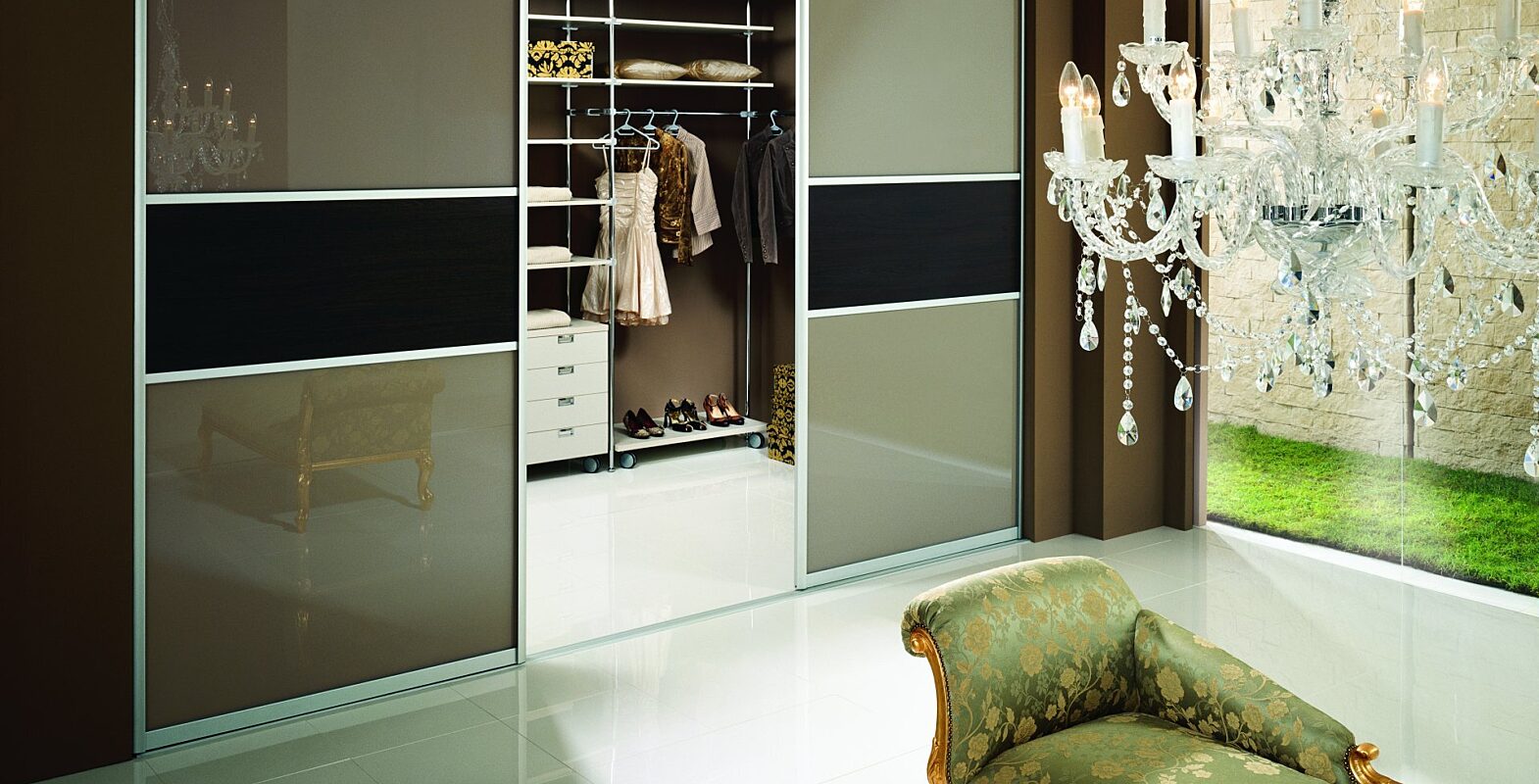 Garderoba glamour drzwi przesuwne