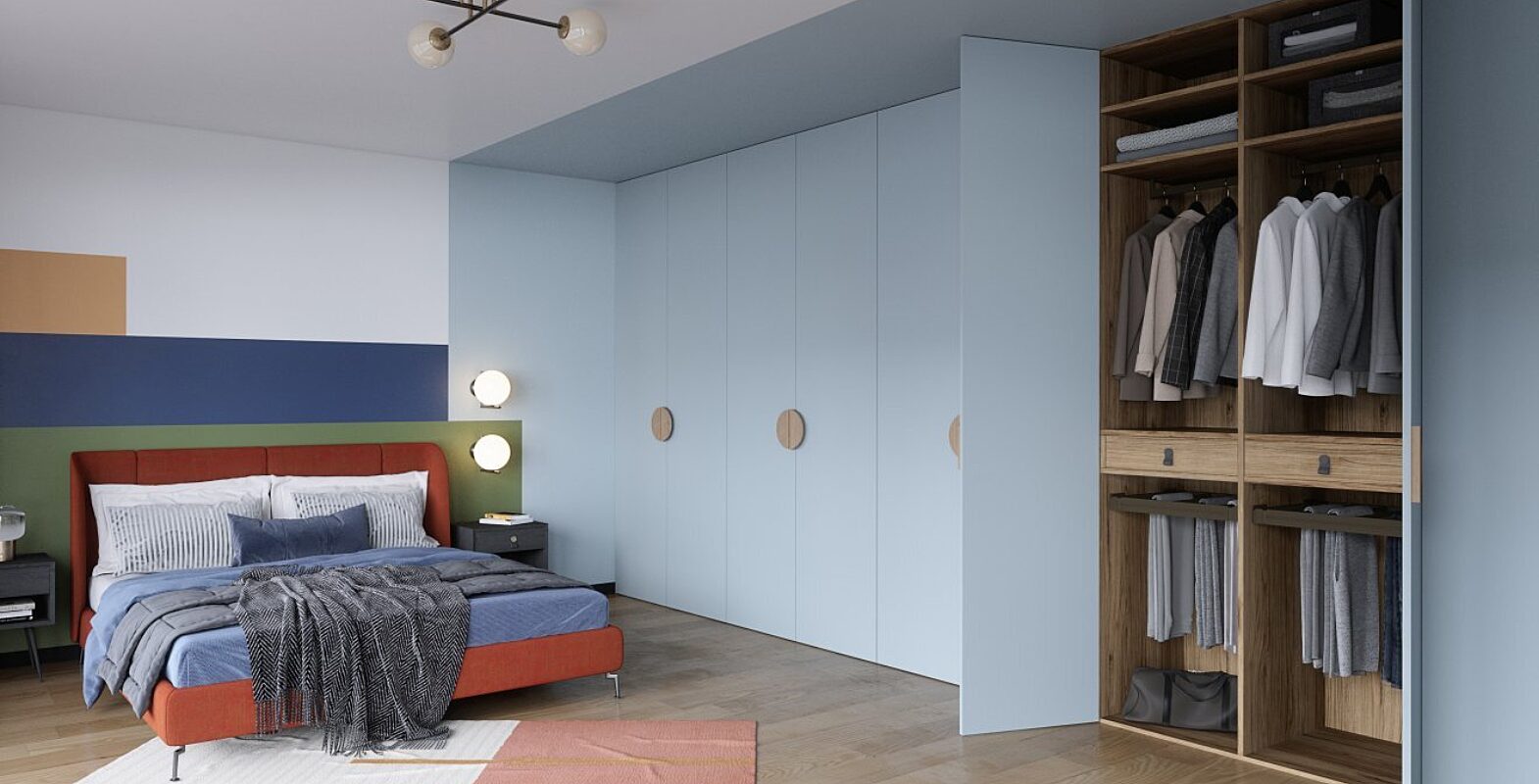 Sypialnia styl chromatic