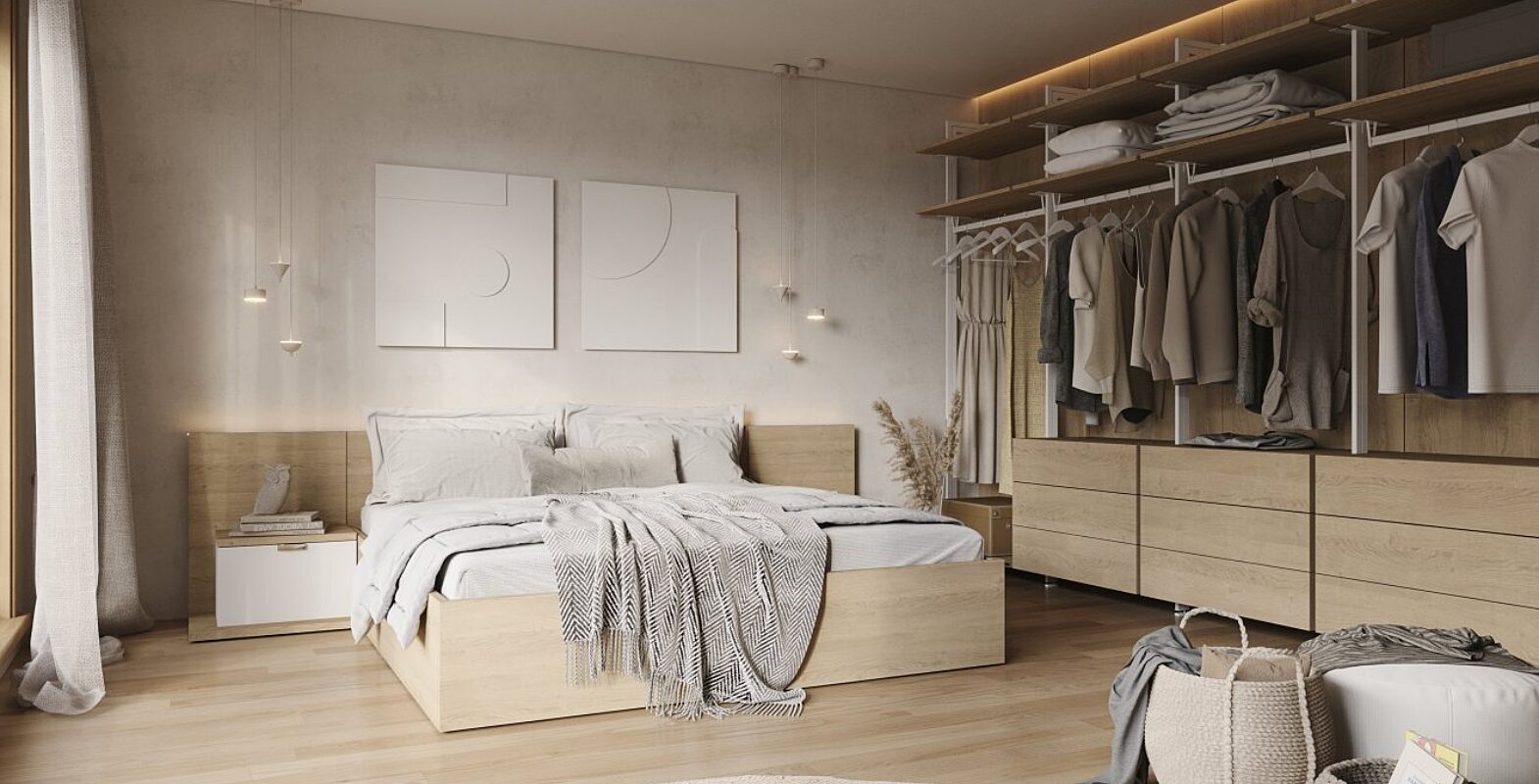 Sypialnia styl neutral