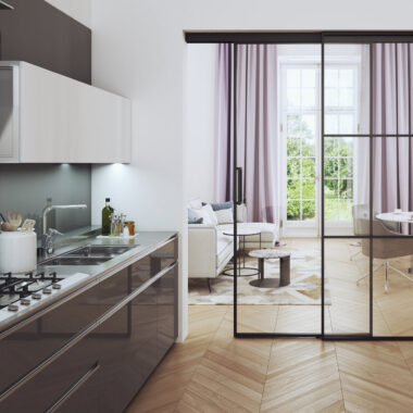 Przeszklenia lumi z drzwiami przesuwnym 1