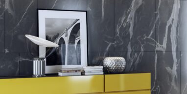 Nowoczesnty przedpokoj szafa na wymiar grafitowa spiek kwarcowy komoda e1563453082919