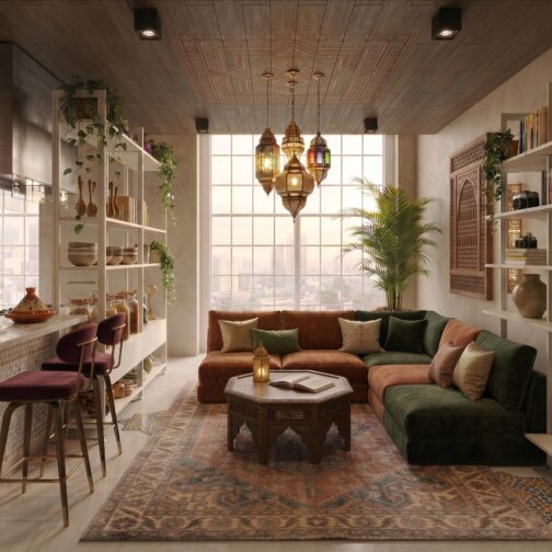 Salon styl marokanski regaly orto sofa komandor