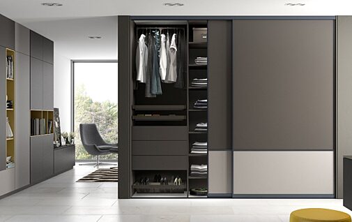 Aranzacja przedpokoj szafir grafitowy otwarta 2x