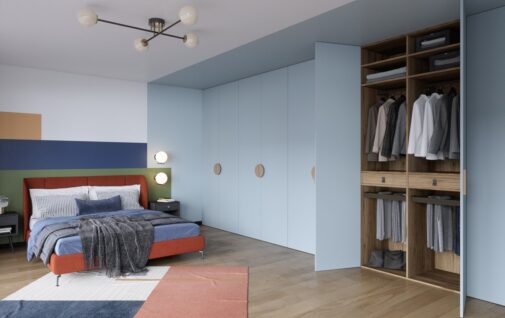 Sypialnia styl chromatic