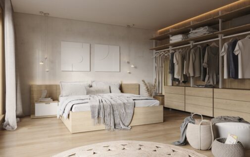 Sypialnia styl neutral