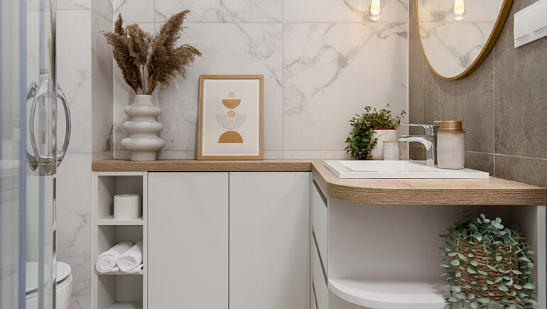 Mala lazienka mikroapartament realizacja Komandor