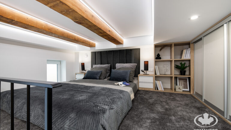 Lozko na antresoli realizacja Komandor