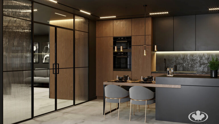 Loftowa kuchnia skosne