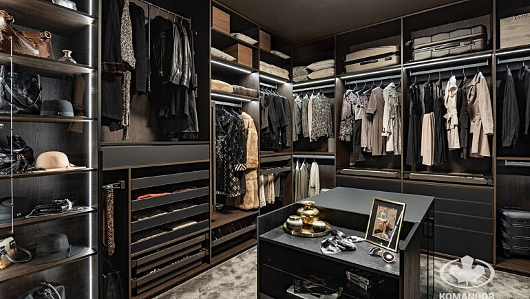 Realizacja garderoba walk in z wyspa 2