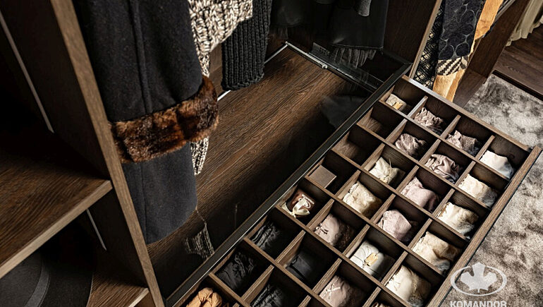 Realizacja garderoba walk in z wyspa 6