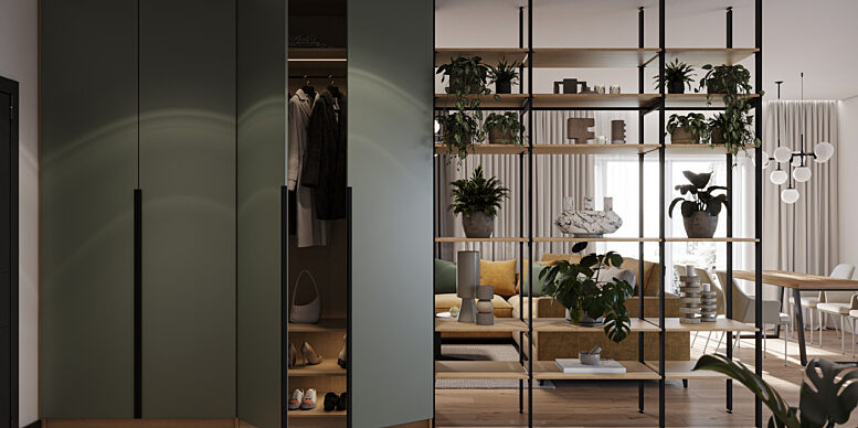 Szafa i regal orto przedpokoj