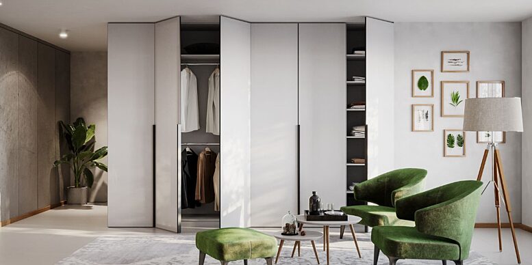 Szafa uchylna otwarta salon smart