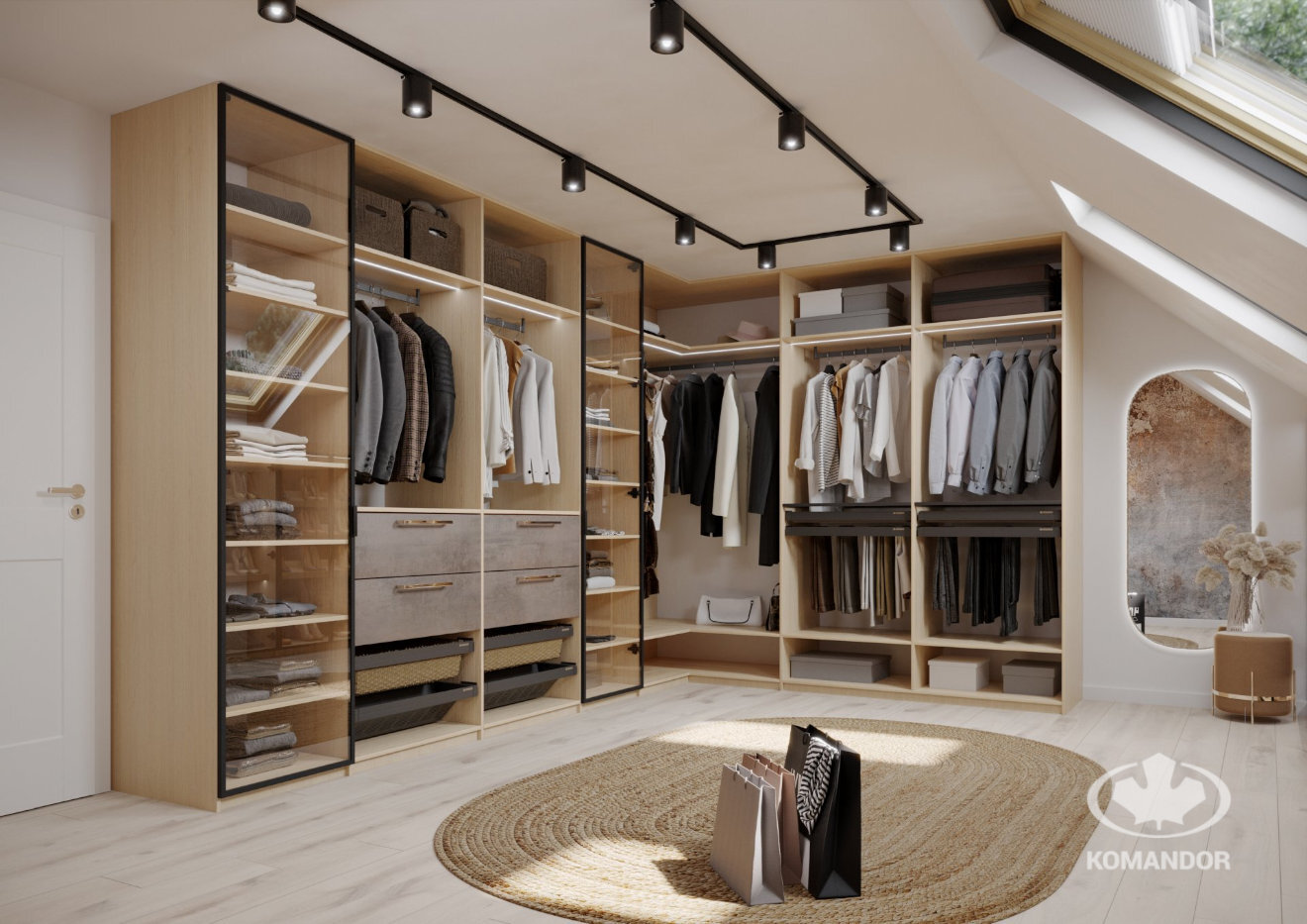 Garderoba W Stylu Glamour KOMANDOR