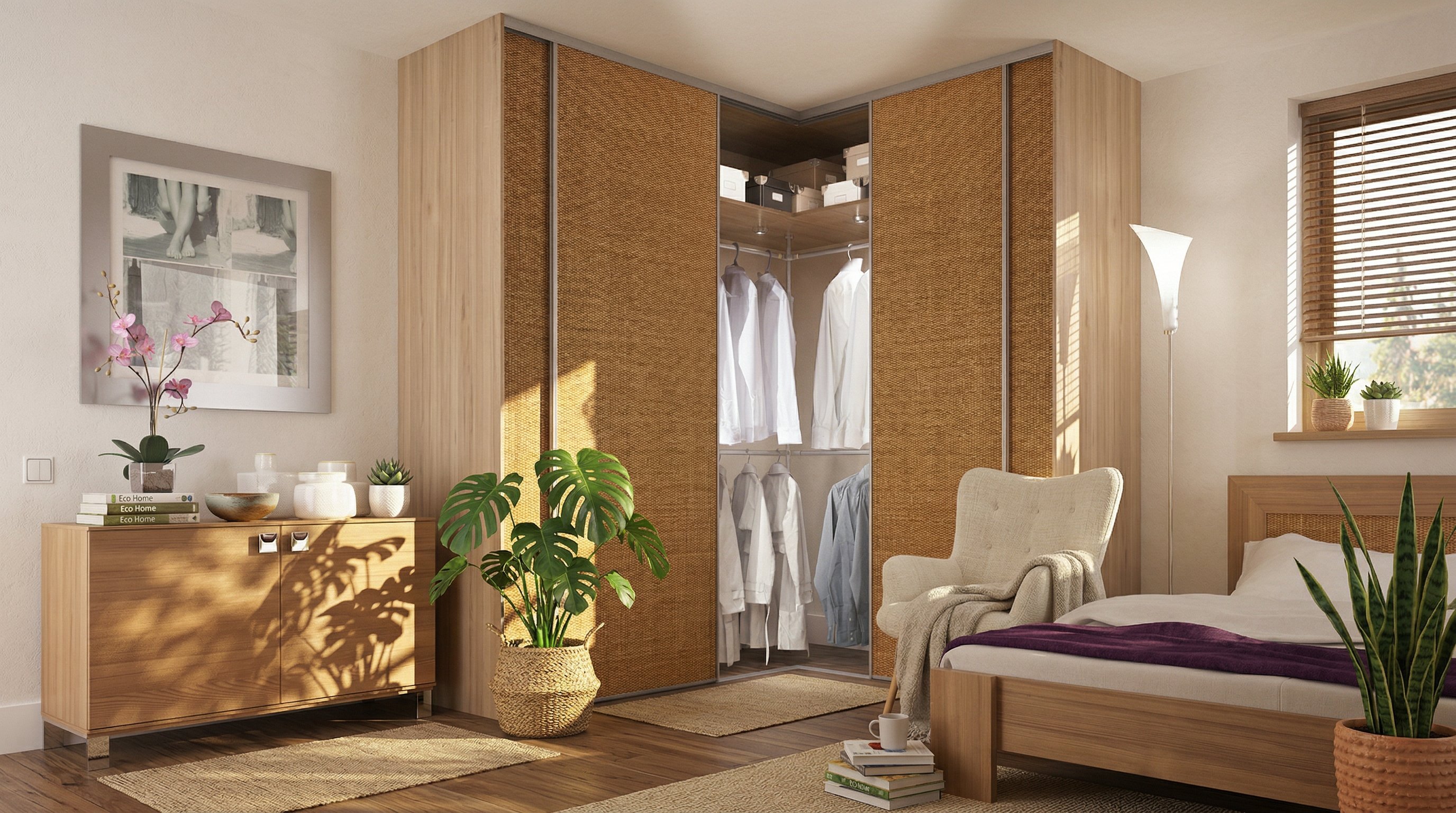 Sypiania szafa rattan