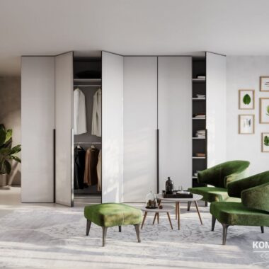 Szafa uchylna otwarta salon smart